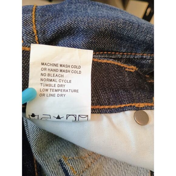 Driftwood Jeans Women Dark Blue 27 Dark Wash Ankle Jean Distressed Stretch Denim - Picture 16 of 16